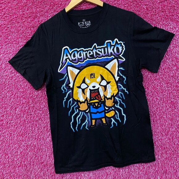 Aggretsuko Metal Rockin Out Retsuko Sanrio T-Shirt Small - Picture 3 of 4